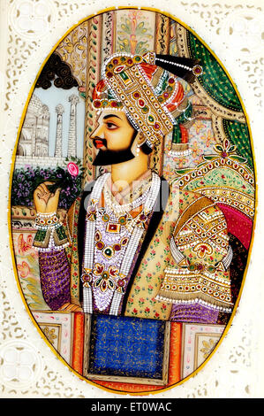 Shah Jahan, Mirza Shihab ud DIN Muhammad Khurram, fünfter Kaiser des Mogul-Reiches von Januar 1628 bis Juli 1658 Stockfoto