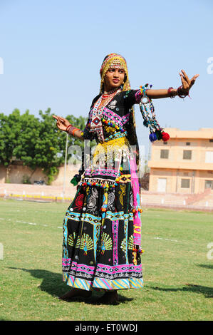 Kalbeliya Folk Tänzer; Jodhpur; Rajasthan; Indien Herr #786 Stockfoto