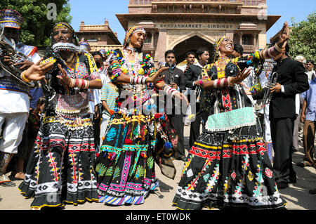 Kalbeliya Folk Tänzer; Jodhpur; Rajasthan; Indien Herr #786 Stockfoto