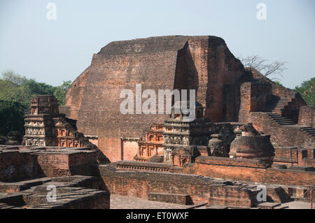 Ruinen von Universität von Nalanda; Nalanda; Bihar; Indien Stockfoto