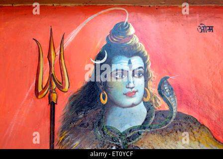 Lord Shiva Gemälde Stockfoto