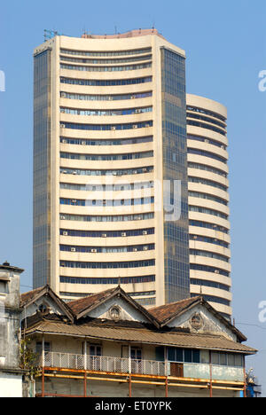 Bombay Stock Exchange Building, Jijibhoy Tower, Kala Ghoda, Fort, Bombay, Mumbai, Maharashtra, Indien Stockfoto