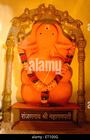 Replik des Idols von Shree Mahaganapati von Ranjangaon eines Ashtvinayak Lord Ganesh für Ganpati Festival in Pune Stockfoto