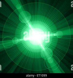 Leuchtende Kreise und Sterne grünen Hintergrund. RGB-EPS 10 Vektor Stock Vektor