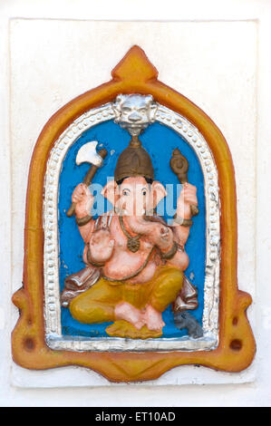 Skulptur von Lord Ganesh bei Priol; Ponda; Goa; Indien Stockfoto