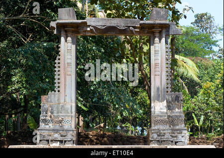 Tor des Palastes von Adil Shah am Velha; Goa; Indien Stockfoto