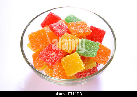 Süßigkeiten, Gelee-Toffee, Gelee-Imbiss, Fruchtgelee, Gelee-Zucker-beschichtet, Gemischte Fruchtgelee-Süßigkeiten, Stockfoto