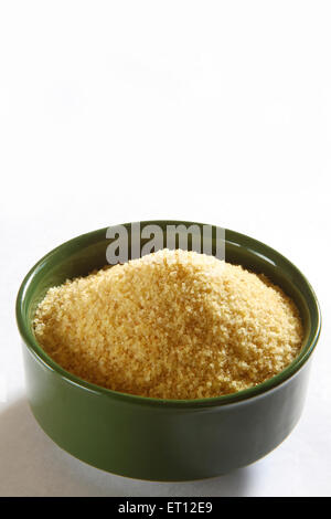 Essen; Daliya Lapsi; Getreide; gebrochen; gebrochener Weizen; Indien Stockfoto