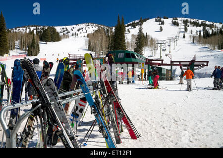 Grand Targhee Resort befindet sich in der Caribou Targhee National Forest in Alta, Wyoming, USA. Stockfoto