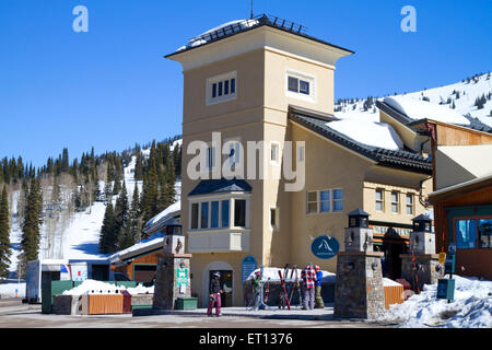 Grand Targhee Resort befindet sich in der Caribou Targhee National Forest in Alta, Wyoming, USA. Stockfoto