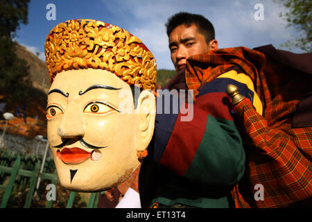 Krieger Maske; Paro; Bhutan Stockfoto