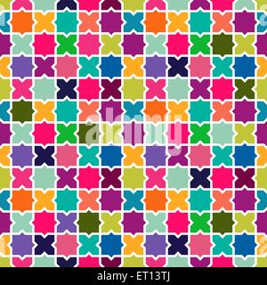 Abstrakte geometrische buntes Mosaik Musterdesign Hintergrund. Ideal für Stoff, Packpapier print und Website-Hintergrund Stock Vektor