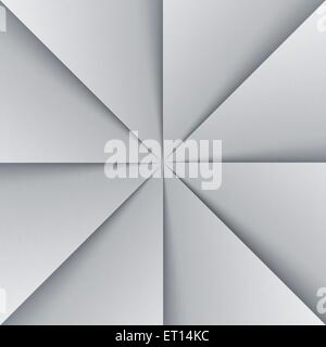 Graue und weiße gefaltete Dreiecke Papierhintergrund. 10 RGB EPS-Vektor-illustration Stock Vektor