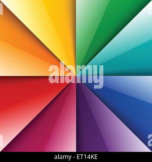 Regenbogen scheint Papierhintergrund Dreiecke gefaltet. 10 RGB EPS-Vektor-illustration Stock Vektor
