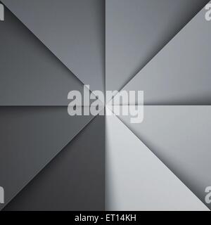 Grauen und weißen Tönen gefaltetes Papier Dreiecke Hintergrund. 10 RGB EPS-Vektor-illustration Stock Vektor