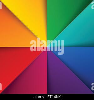 Regenbogen buntes Papier gefaltet Dreiecke Hintergrund. 10 RGB EPS-Vektor-illustration Stock Vektor