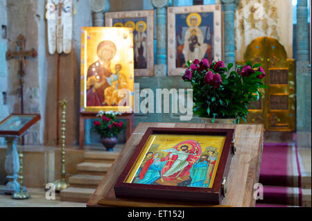 Altar in Swetizchoweli-Kathedrale in Mzcheta, der alten Hauptstadt von Georgien Stockfoto