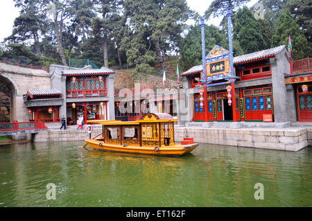 Su Zhou Marktstraße, altes chinesisches Dorf, Sommerpalast, Kaiserlicher Garten, Haidian Bezirk, Peking, China, China Stockfoto