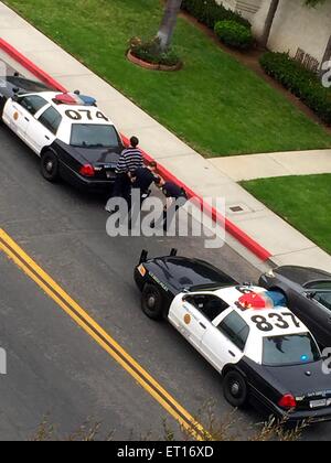 Polizeiarrest auf der Straße von San Diego Stockfoto