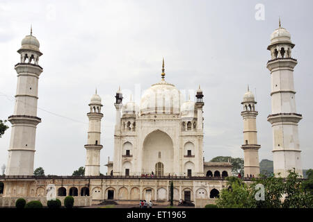 Bibi Ka Maqbara, Aurangabad, Maharashtra, Indien, Asien, Indisches Denkmal, asiatisches Denkmal Stockfoto