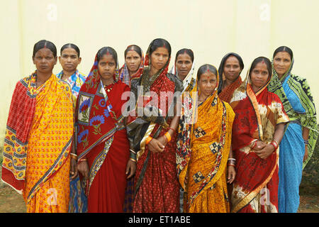 Landfrauen freiwilligen Aktivitäten der NGO Chinmaya Organisation der ländlichen Entwicklung Schnur; Deuladiha Stockfoto