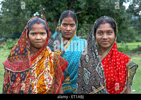 Landfrauen freiwilligen Aktivitäten der NGO Chinmaya Organisation der ländlichen Entwicklung Schnur; Deuladiha; Orissa Stockfoto