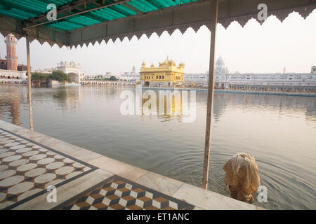 Hari Mandir Sahib; Swarn Mandir Golden Tempel; Amritsar; Punjab; Indien Stockfoto