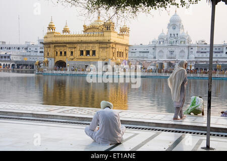 Hari Mandir Sahib; Swarn Mandir Golden Tempel; Amritsar; Punjab; Indien Stockfoto