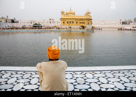 Golden Architektur des Hari Mandir Sahib Swarn Mandir goldenen Tempels; Amritsar; Punjab; Indien Stockfoto