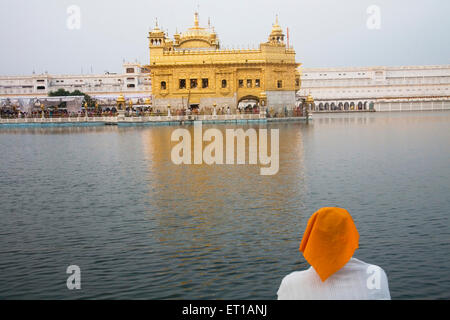 Golden Architektur des Hari Mandir Sahib Swarn Mandir goldenen Tempels; Amritsar; Punjab; Indien Stockfoto