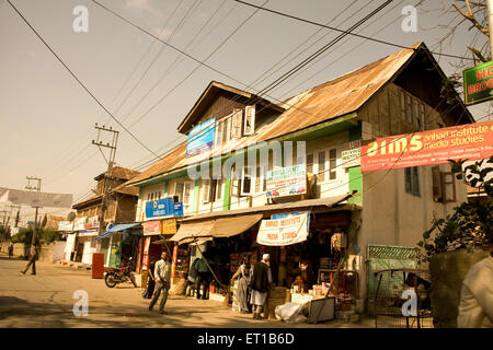 Marktstraße; Srinagar; Kaschmir; Jammu und Kaschmir; Indien; Asien Stockfoto
