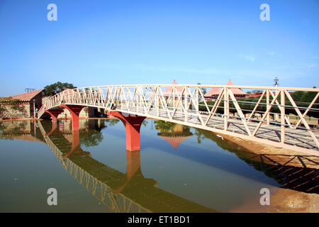 Japanische Brücke; Bhijori Handwerk Dorf; Bhuj; Kutch; Gujarat; Indien Stockfoto