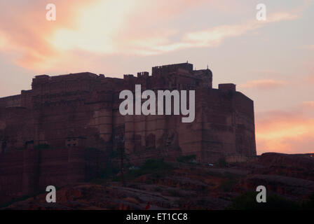 Mehrangarh Fort Jodhpur Rajasthan Indien Asien Stockfoto