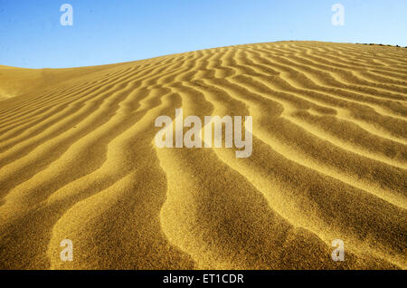 Sanddüne in Khuri in Jaisalmer, Rajasthan Indien Stockfoto