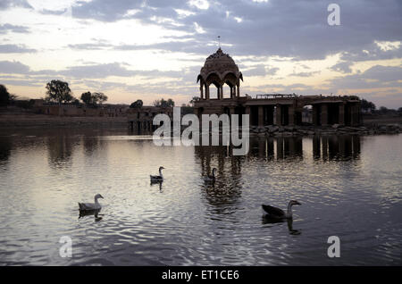 Gadisar See in Jaisalmer, Rajasthan Indien Stockfoto