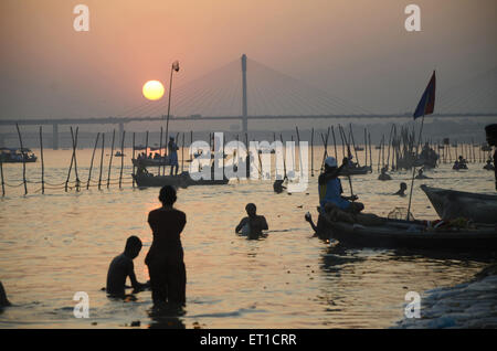 Kumbh Mela in Allahabad in Uttar Pradesh, Indien Stockfoto