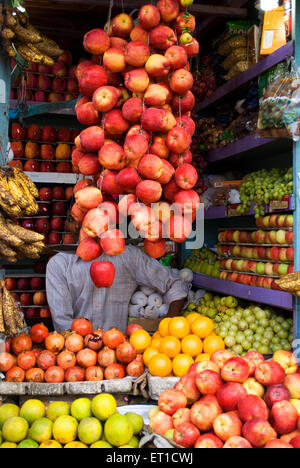 apple Display; Shillong; Meghalaya; Indien Stockfoto