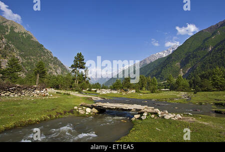 Chitkul Landschaft Himachal Pradesh, Indien Stockfoto