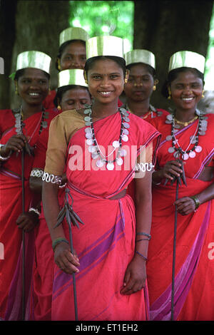 Bisonhorn Maria tribals; Chattisgarh; Indien Stockfoto