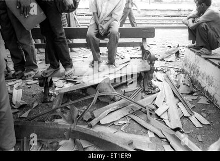 Website der Bombenanschlag am Bahnhof von Mahim; Bombay Mumbai; Maharashtra; Indien Stockfoto