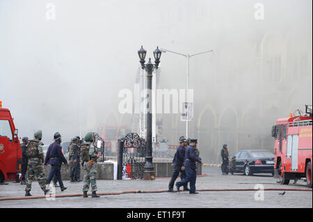 Feuerwehr National Security Guard NSG Taj Mahal Hotel; Terroranschlag Deccan Mudschaheddin 26. November 2008 Bombay Stockfoto