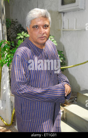 Javed Akhtar, indischer Dichter, Lyriker, Drehbuchautor, politischer Aktivist, Indien Stockfoto