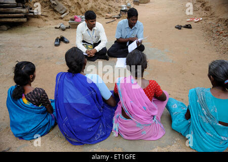 Ländliche Bildung, Kshetriya Gramin Financial Services, NGO, IFMR Foundation, Tanjore, Thanjavur, Tamil Nadu, Indien Stockfoto