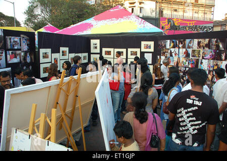 Ausstellung auf dem Kala Ghoda Kunstfestival, Kalaghoda, Bombay, Mumbai, Maharashtra, Indien, Asien Stockfoto