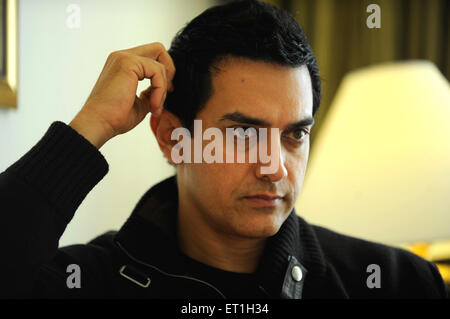 Aamir Khan, Mohammed Aamir Hussain Khan, indischer Schauspieler, Filmregisseur, Produzent, Fernsehmoderator, Indien, Asien Stockfoto