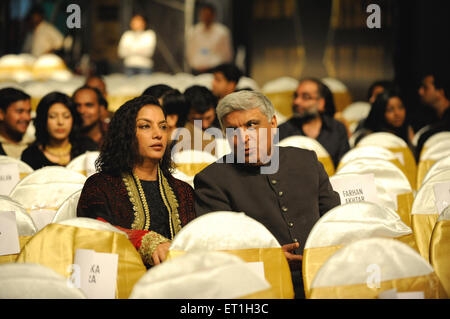 Shabana Azmi, indische Schauspielerin, Javed Akhtar, indische Dichterin, Texterin, Drehbuchautor, politischer Aktivist, Indien, Asien Stockfoto