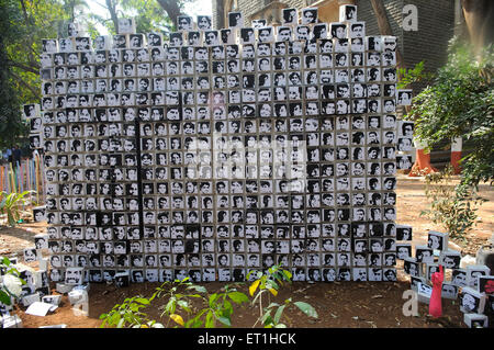 Fotokulptur, Sir J. J. Institute of Applied Art, Bombay, Mumbai, Maharashtra, Indien, Asien Stockfoto