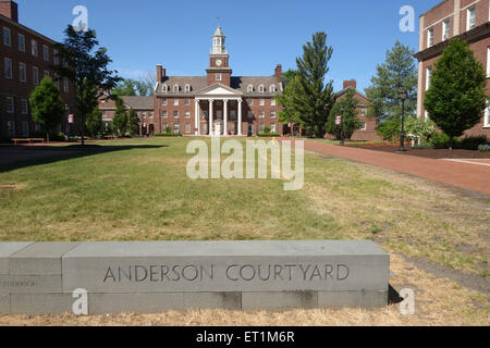 Anderson-Hof am Campus, Lafayette College, privaten Liberal Arts College in Easton, Pennsylvania, USA. Stockfoto