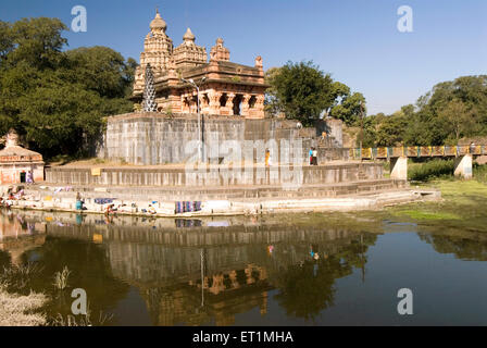 Sangemeshvar; Herrn Shankar Shiva-Tempel am Ufer des Flusses Karha & Chamblis ConfluenceSasvad Villagetalka Purandar Pune Stockfoto