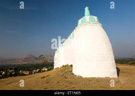 Eidgah auf einem Hügel, Moschee, Masjid, Junnar Dorf, Bezirk Pune, Maharashtra, Indien Stockfoto